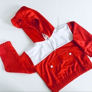 Forever 21 Girl’s Hoodie Red and White Tracksuit
